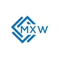 mxw carta logotipo Projeto em branco fundo. mxw criativo círculo carta logotipo conceito. mxw carta Projeto. vetor