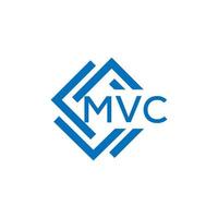 mvc carta logotipo Projeto em branco fundo. mvc criativo círculo carta logotipo conceito. mvc carta Projeto. vetor