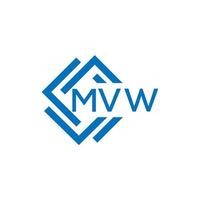 mvw carta logotipo Projeto em branco fundo. mvw criativo círculo carta logotipo conceito. mvw carta Projeto. vetor