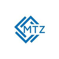 mtz carta logotipo Projeto em branco fundo. mtz criativo círculo carta logotipo conceito. mtz carta Projeto. vetor