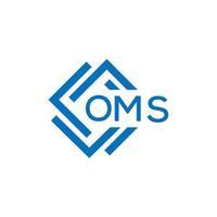 oms carta logotipo Projeto em branco fundo. oms criativo círculo carta logotipo conceito. oms carta Projeto. vetor