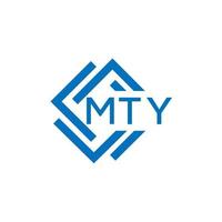 mty carta logotipo Projeto em branco fundo. mty criativo círculo carta logotipo conceito. mty carta Projeto. vetor