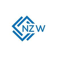 nzw carta logotipo Projeto em branco fundo. nzw criativo círculo carta logotipo conceito. nzw carta Projeto. vetor