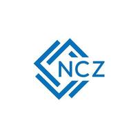 ncz carta logotipo Projeto em branco fundo. ncz criativo círculo carta logotipo conceito. ncz carta Projeto. vetor