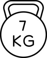 ícone de vetor de kettlebell
