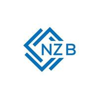nzb carta logotipo Projeto em branco fundo. nzb criativo círculo carta logotipo conceito. nzb carta Projeto. vetor