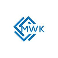 mwk carta logotipo Projeto em branco fundo. mwk criativo círculo carta logotipo conceito. mwk carta Projeto. vetor