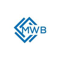 mwb carta logotipo Projeto em branco fundo. mwb criativo círculo carta logotipo conceito. mwb carta Projeto. vetor