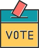 ícone de vetor de caixa de votação