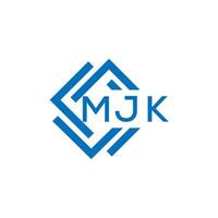 mjk carta logotipo Projeto em branco fundo. mjk criativo círculo carta logotipo conceito. mjk carta Projeto. vetor