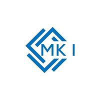 mki carta logotipo Projeto em branco fundo. mki criativo círculo carta logotipo conceito. mki carta Projeto. vetor