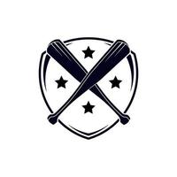 beisebol equipe logotipo crachá adesivo emblema vetor