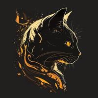 gato cabeça gatinho símbolo - jogos gato logotipo elegante elemento para marca - abstrato ícone símbolos vetor