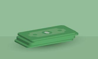 ilustração realista Pacotes dinheiro ícone dinheiro 3d criativo isolado em fundo