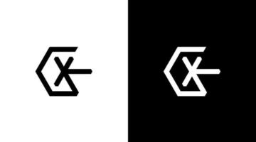 gx logotipo hexágono vetor monograma Preto e branco ícone ilustração estilo desenhos modelos