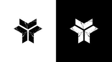 grunge seta crachá logotipo militares exército vetor Preto e branco ícone estilo Projeto modelo