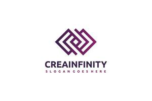 Logotipo do Infinity Criativo vetor