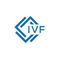 ivf carta logotipo Projeto em branco fundo. ivf criativo círculo carta logotipo conceito. ivf carta Projeto. vetor