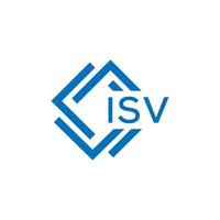 isv carta logotipo Projeto em branco fundo. isv criativo círculo carta logotipo conceito. isv carta Projeto. vetor