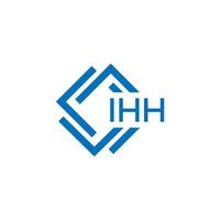 ihh carta logotipo Projeto em branco fundo. ihh criativo círculo carta logotipo conceito. ihh carta Projeto. vetor