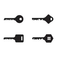 conjunto de design de logotipo chave da casa vetor