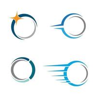 conjunto de design de logotipo de círculo vetor