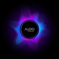 música audio espectro vetor