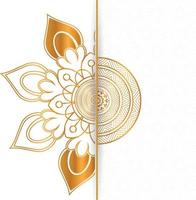 luxo dourado real mandala com árabe islâmico estilo, branco fundo vetor
