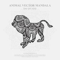 mandala de macaco. elementos decorativos vintage. padrão oriental, ilustração vetorial. vetor