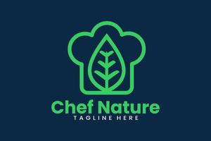 plano chefe de cozinha natureza folha logotipo modelo vetor Projeto