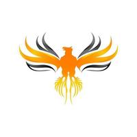 conceito de logotipo de fênix de luxo, melhor design de logotipo de pássaro fênix, logotipo vetorial de fênix vetor