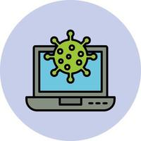 ícone de vetor de ataque de vírus