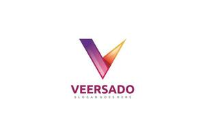 Logotipo da letra V vetor