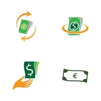 ilustração das imagens do logotipo do dinheiro vetor
