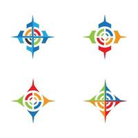 imagens do logotipo da bússola vetor