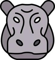 hipopótamo vetor ícone