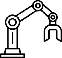 ícone de vetor de braço de robô