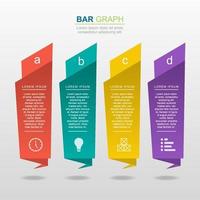 diagrama de gráfico de barras para ilustração de análise financeira vetor