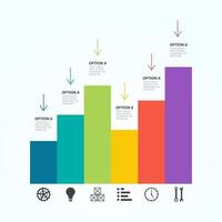 diagrama de gráfico de barras para ilustração de análise financeira vetor