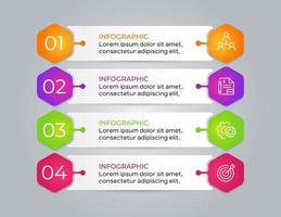 infográficos com 4 etapas ou opções vetor