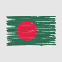 vetor de pincel de bandeira de bangladesh