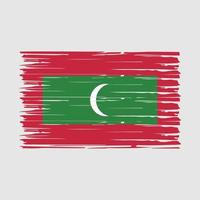 vetor de pincel de bandeira das maldivas