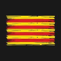 vetor de pincel de bandeira da catalunha