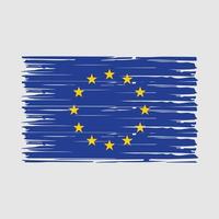 vetor de pincel de bandeira europeia