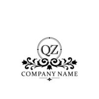 carta qz floral logotipo Projeto. logotipo para mulheres beleza salão massagem Cosmético ou spa marca vetor