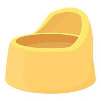 amarelo potty ícone desenho animado vetor. bebê banheiro vetor