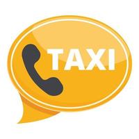 Táxi ligar mensagem ícone desenho animado vetor. carro aplicativo vetor
