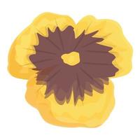 amarelo Castanho flor ícone desenho animado vetor. selvagem canto vetor