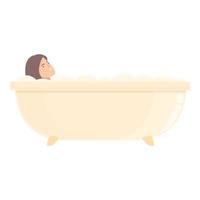 caloroso banho ícone desenho animado vetor. água banheira vetor