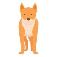 África dingo cachorro ícone desenho animado vetor. Austrália natureza vetor